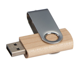 USB Stick aus hellem Holz 4GB